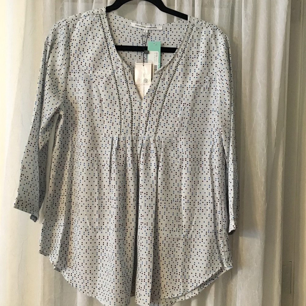 Hesperia Split Neck Maternity Top, NWT